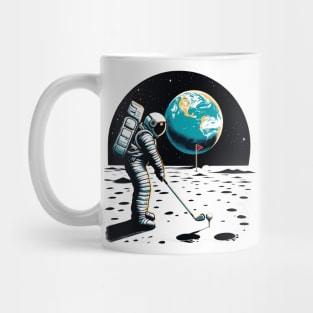 Golf Novelty Funny Astronaut Golfing Funny Golf Mug